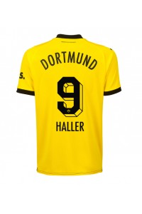 Borussia Dortmund Sebastien Haller #9 Jalkapallovaatteet Kotipaita 2023-24 Lyhythihainen